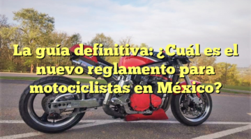 La guía definitiva: ¿Cuál es el nuevo reglamento para motociclistas en México?