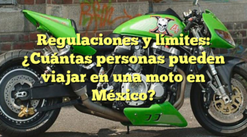 Regulaciones y límites: ¿Cuántas personas pueden viajar en una moto en México?