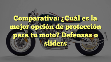 Comparativa: ¿Cuál es la mejor opción de protección para tu moto? Defensas o sliders