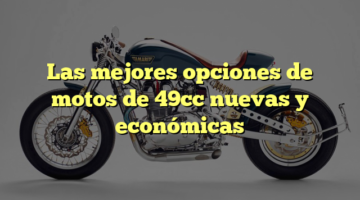 Las mejores opciones de motos de 49cc nuevas y económicas