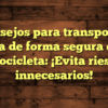 Consejos para transportar carga de forma segura en tu motocicleta: ¡Evita riesgos innecesarios!